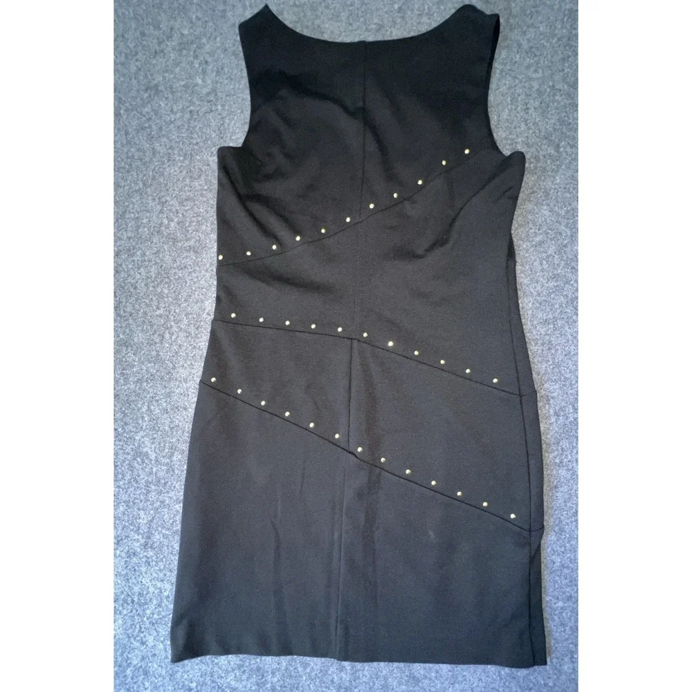 Women's Michael Kors Black Sheath Dress With Gold Grommets. Size 8‎